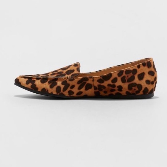 A New Day Micah Leopard Pointy Toe Loafers, NWT - Picture 2 of 3